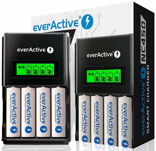 Everactive NC-450B NC-450 Black Edition nabíjačka AA AAA R06 R03 R3 R06 4 AA, AAA + Expresné vybavenie objednávky - Rýchle odoslanie